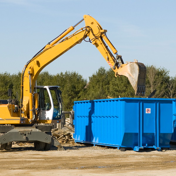 are there any restrictions on where a residential dumpster can be placed in Hubbell Michigan